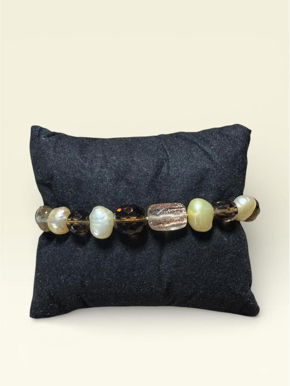 J.Jill Elegant Brown and Pearl Beaded Bracelet